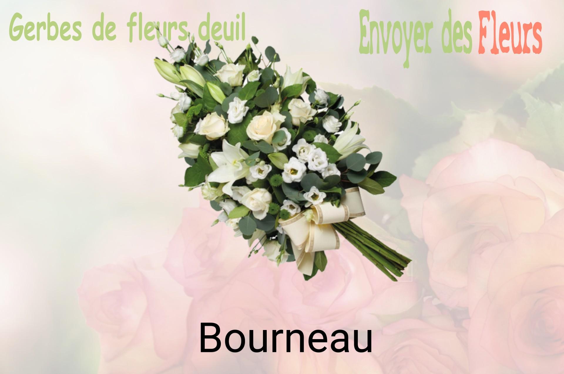Gerbe de fleurs de deuil livrée à Bourneau